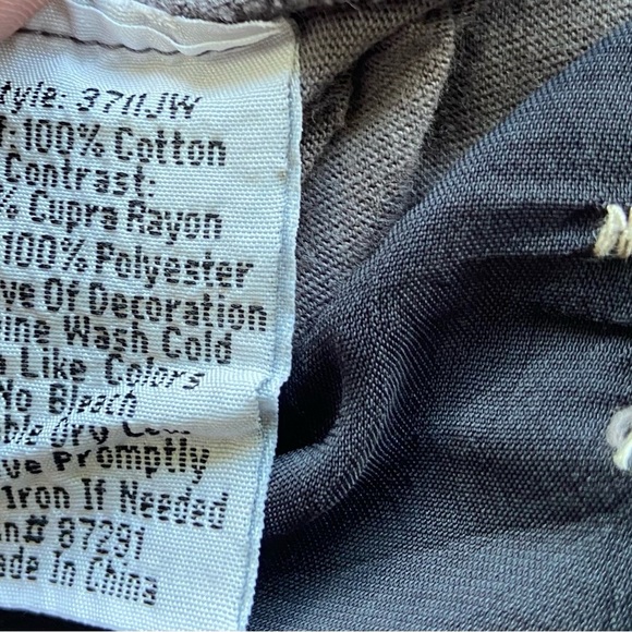 Johnny Was Tunic Top Embroidered Sz S Grey Black Boho Artsy Event - Picture 6 of 12